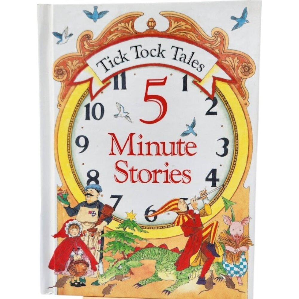 Vintage book Tick Tock Tales 5 Minute Stories Hardcover 1992 children's book Rhy